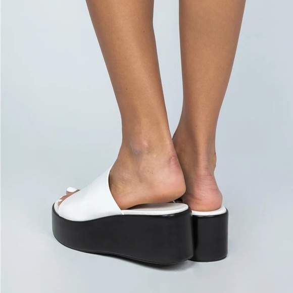 PRINCESS POLLY White Britta Platform Heel Sandals - Picture 4 of 8